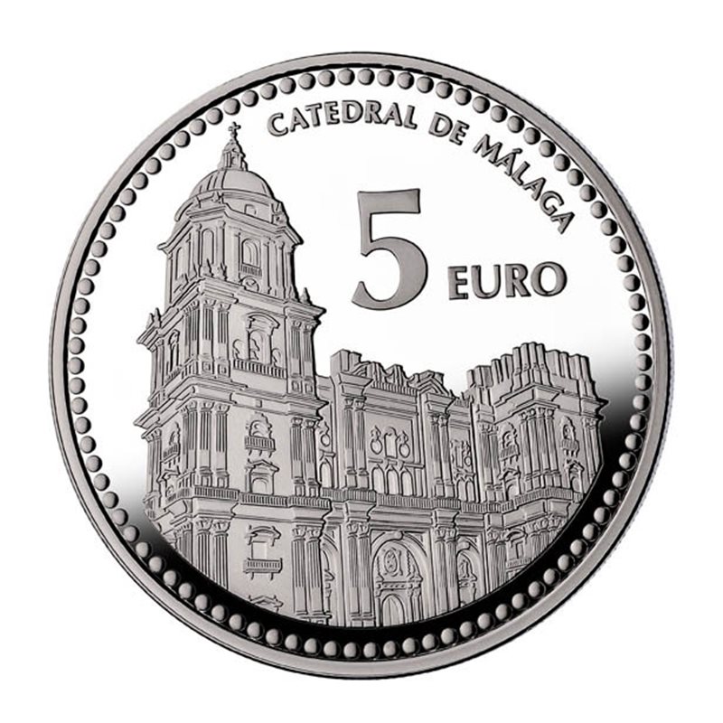 2012. Capitales provincia. 5 euros "Málaga"