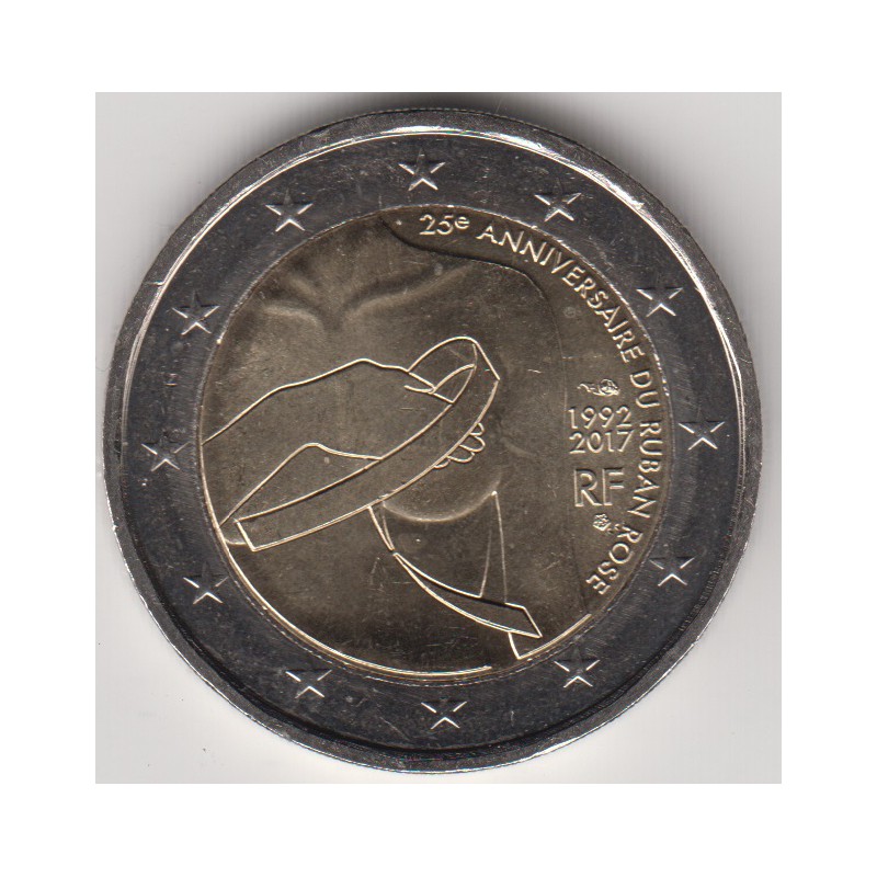 2017. 2 Euros Francia "Cáncer Mama"