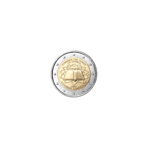 2007. 2 Euros Grecia "Tratado de Roma"