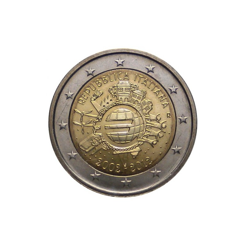 2012. 2 Euros Italia "X Aniversario"