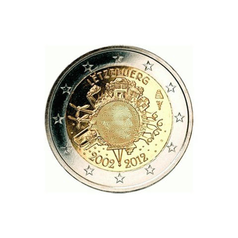 2012. 2 Euros Luxemburgo "X Aniversario"