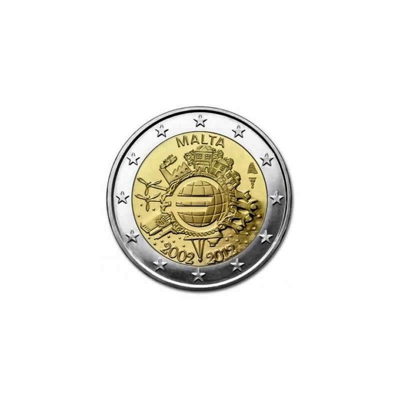 2012. 2 Euros Malta "X Aniversario"