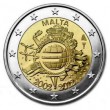 2012. 2 Euros Malta "X Aniversario"