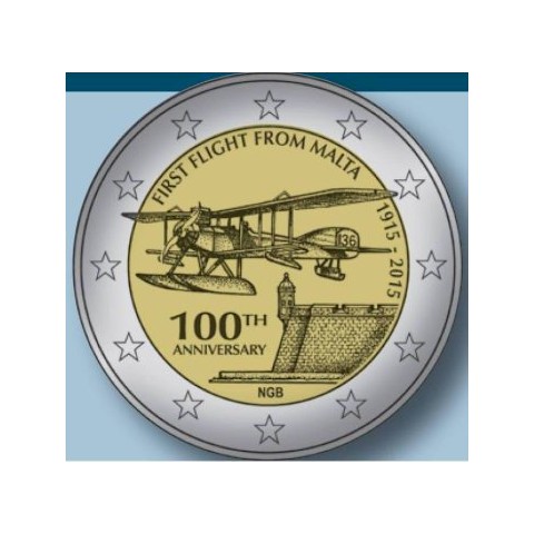 2015. 2 Euros Malta "Primer vuelo"