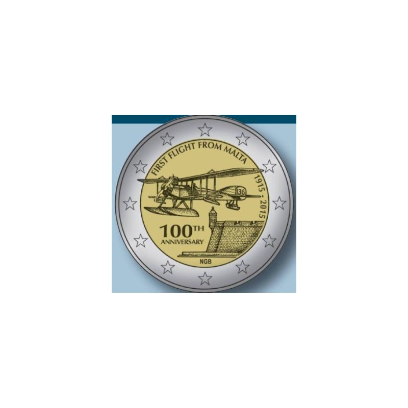 2015. 2 Euros Malta "Primer vuelo"