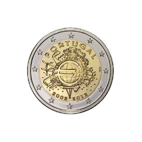 2012. 2 Euros Portugal "X Aniversario"