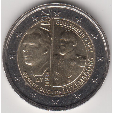 2017. 2 Euros Luxemburgo "Guillermo III"