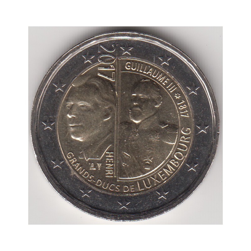 2017. 2 Euros Luxemburgo "Guillermo III"