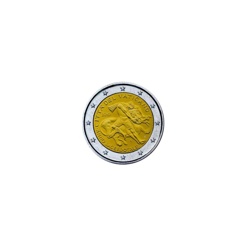 2010. 2 Euros Vaticano "Año Sacerdotal"