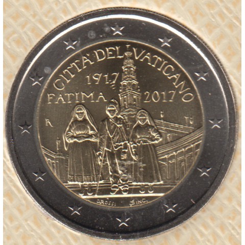 2017. 2 Euros Vaticano. "Fátima"