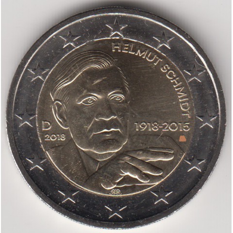 2018. 2 Euros Alemania "Schmidt"