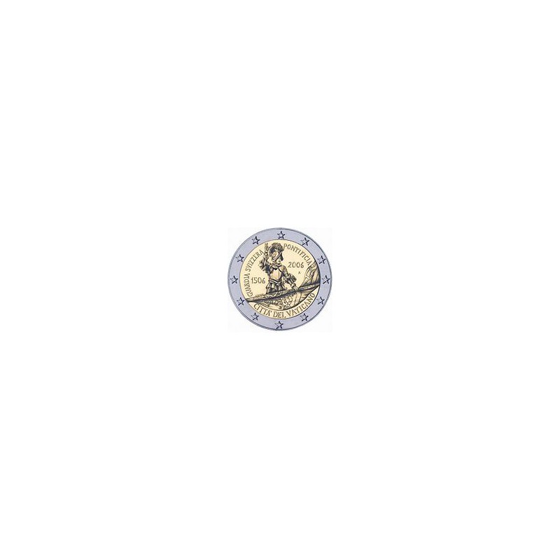 2006. 2 Euros Vaticano "Guardia Suiza"