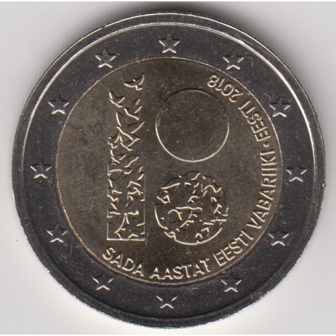 2018. 2 Euros Estonia "Aniversario República"