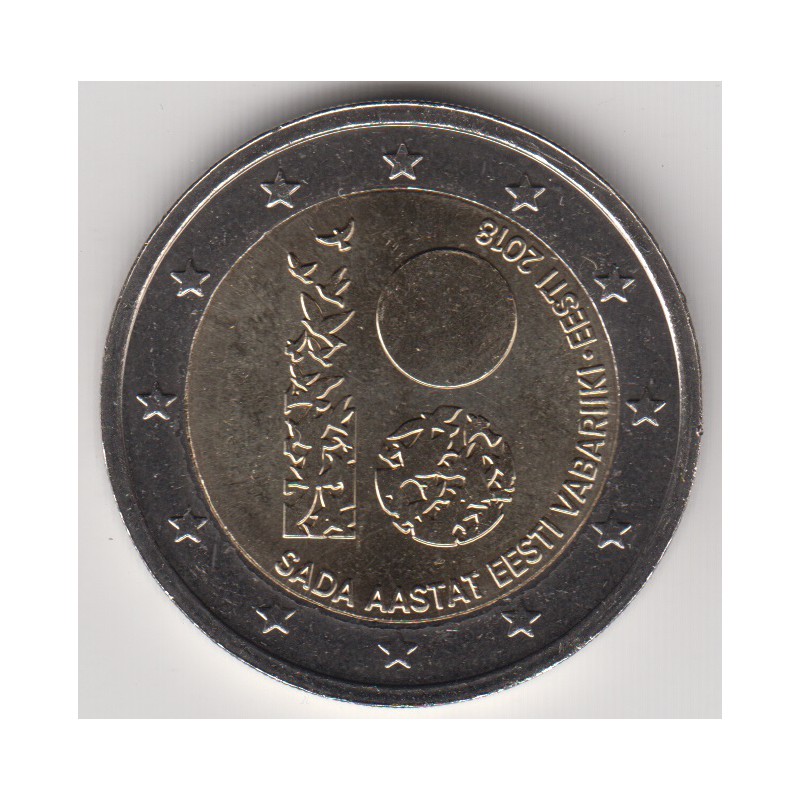 2018. 2 Euros Estonia "Aniversario República"