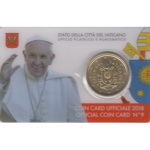 2018. coin card vaticano 50 ctms
