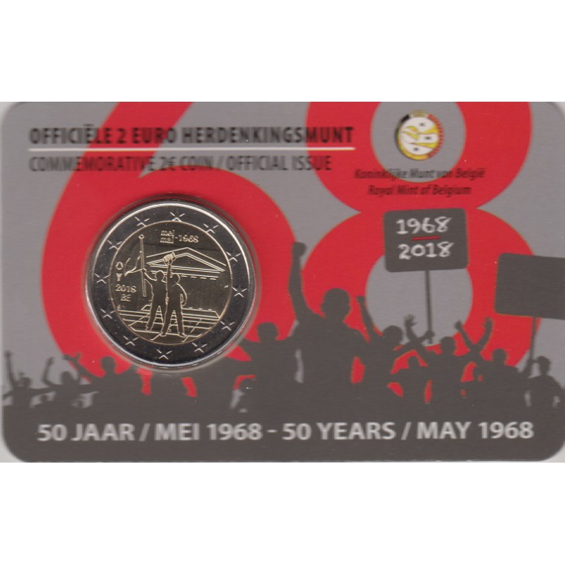 2018. 2 Euros Bélgica "Mayo del 68"