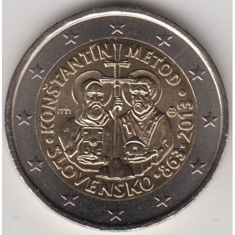 2013. 2 Euros Eslovaquia "Cirilo y Metodio"