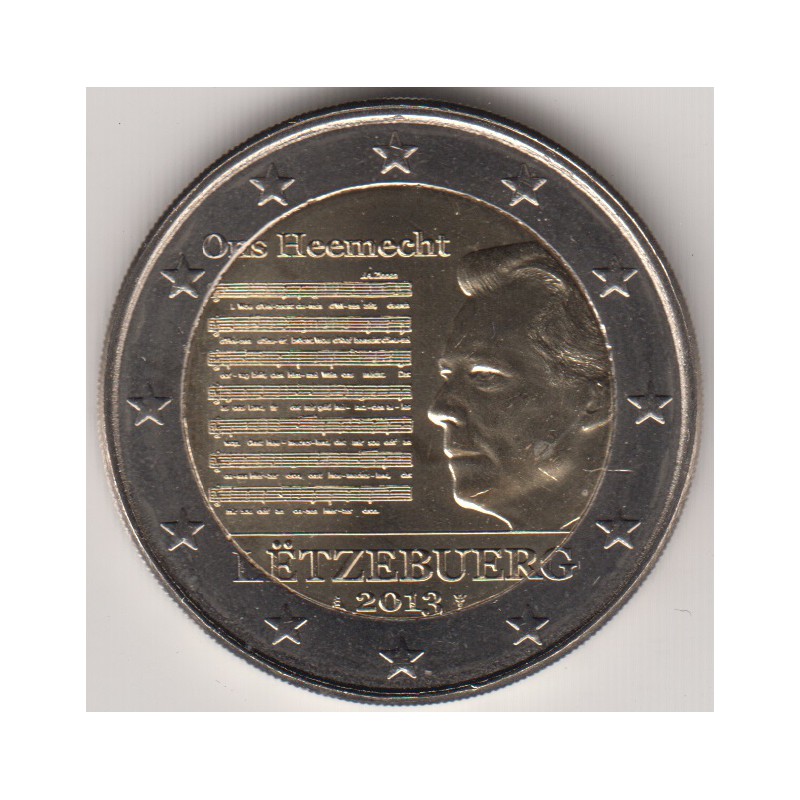 2013. 2 Euros Luxemburgo "Himno Nacional"