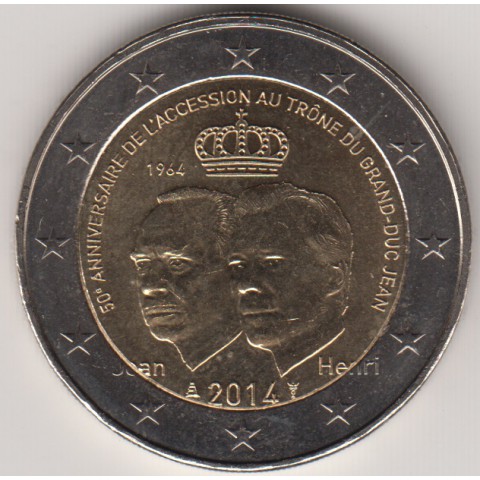 2014. 2 Euros Luxemburgo "Jean"