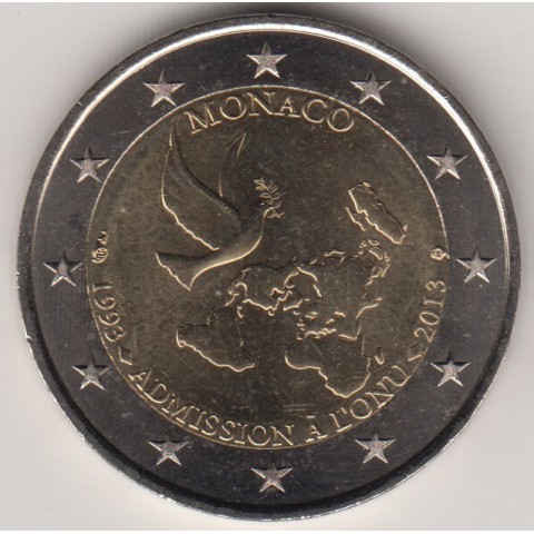 2013. 2 Euros Mónaco "ONU"