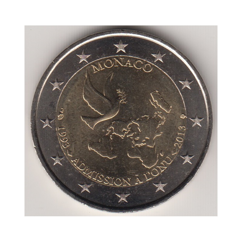 2013. 2 Euros Mónaco "ONU"