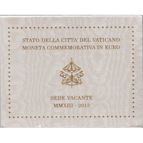 2013. 2 Euros Vaticano "Sede Vacante"