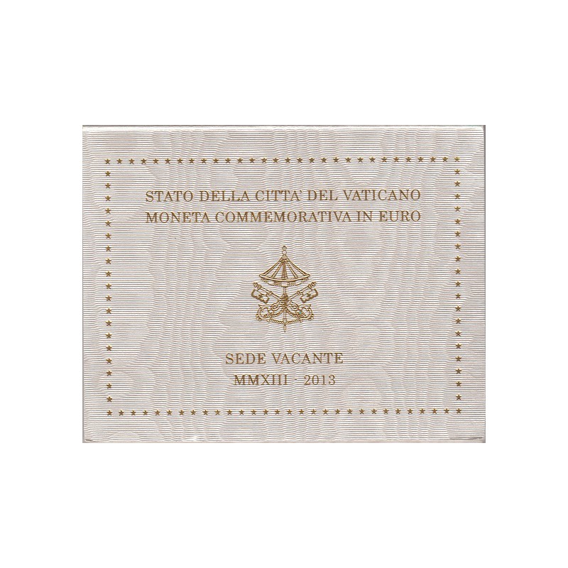 2013. 2 Euros Vaticano "Sede Vacante"