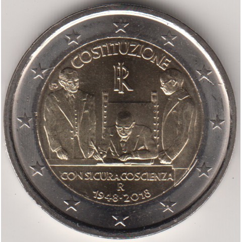 2018. 2 Euros Italia "Constitución"