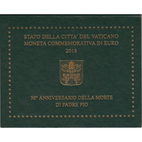 2018. 2 Euros Vaticano "Padre Pío"