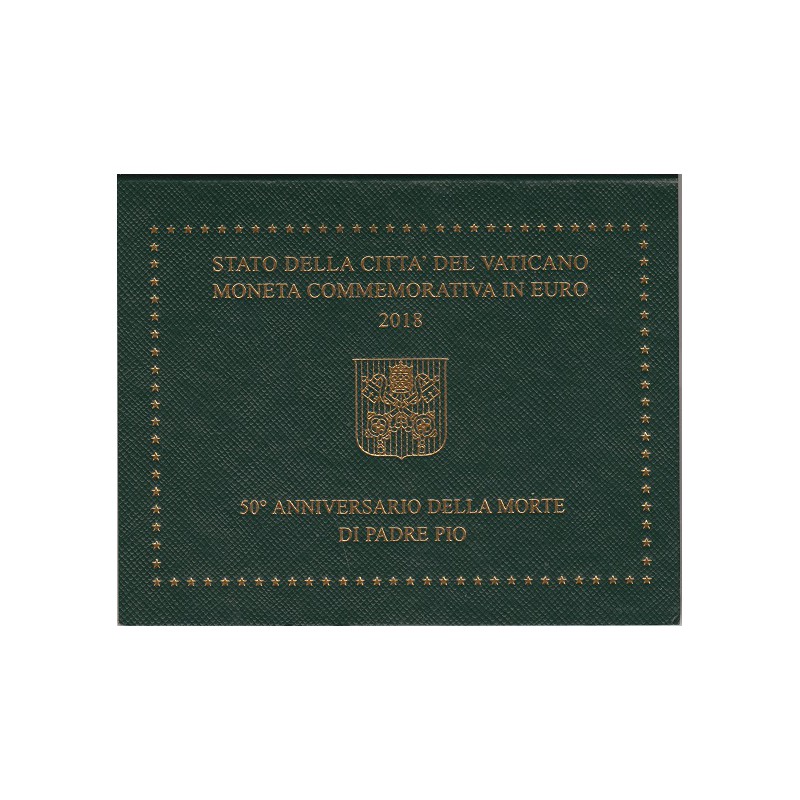 2018. 2 Euros Vaticano "Padre Pío"