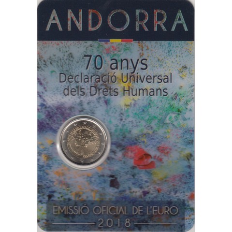 2018. 2 Euros Andorra "Derechos Humanos"