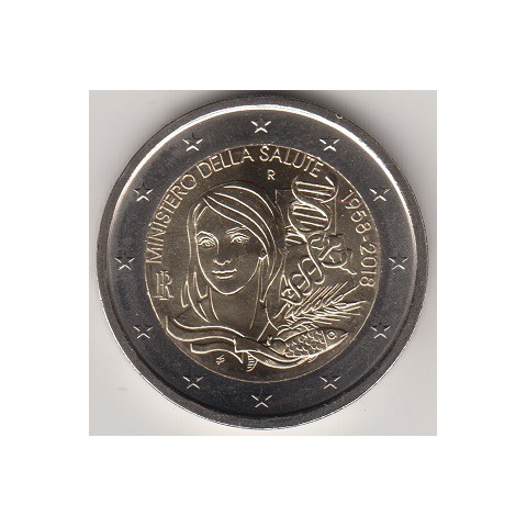 2018. 2 Euros Italia "Ministerio Salud"