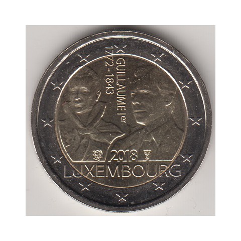 2018. 2 euros Luxemburgo "Guillermo"