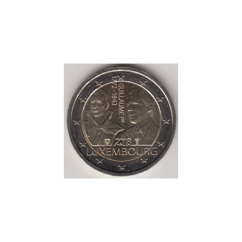 2018. 2 euros Luxemburgo "Guillermo"