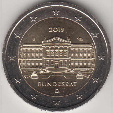 2019. 2 euros Alemania "Bundesrat"