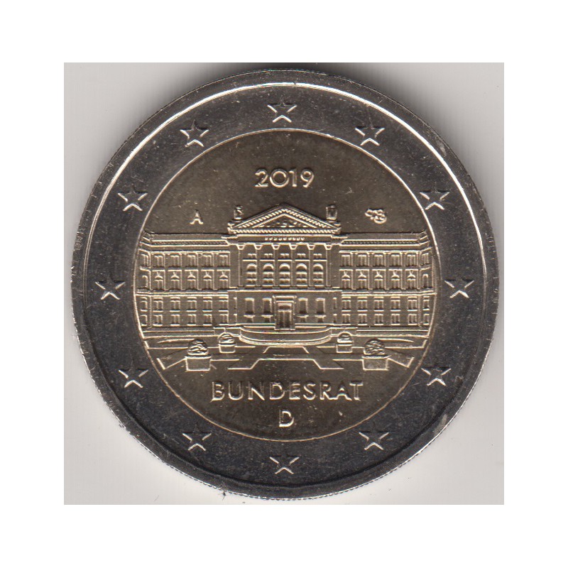 2019. 2 euros Alemania "Bundesrat"