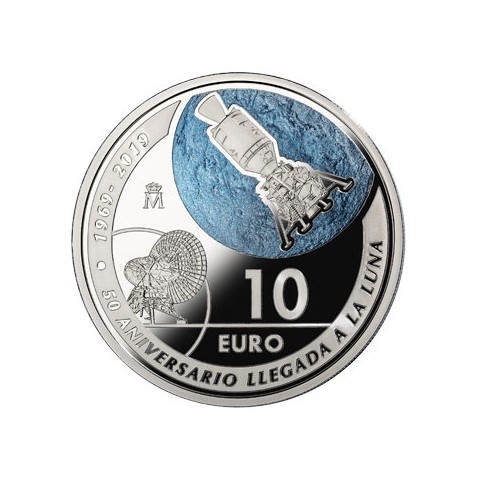 2019. 50 Aniv. llegada hombre a la luna. 10 euros