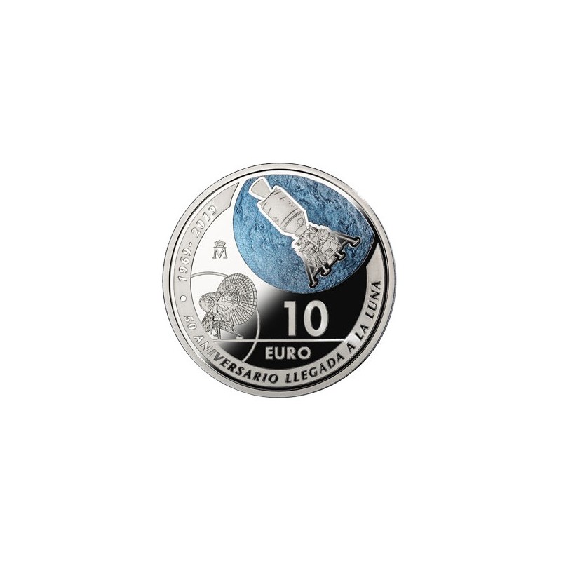 2019. 50 Aniv. llegada hombre a la luna. 10 euros