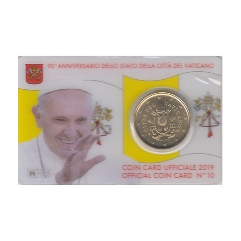 2019. coin card vaticano 50 ctms