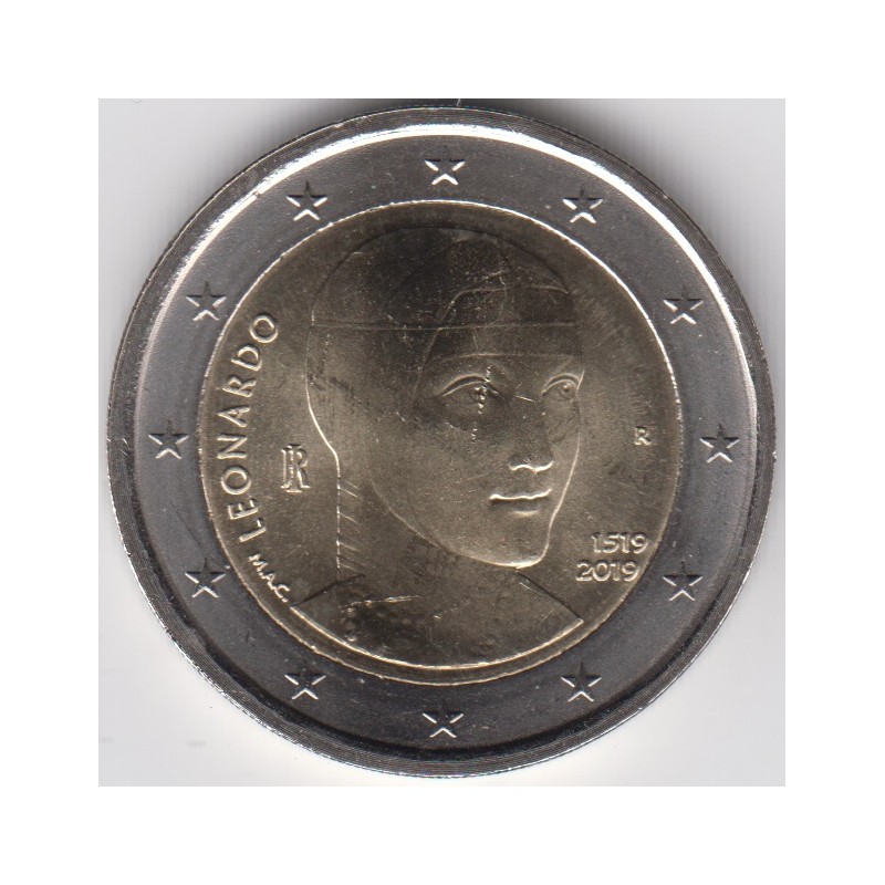 2019. 2 Euros Italia "Leonardo da Vinci"