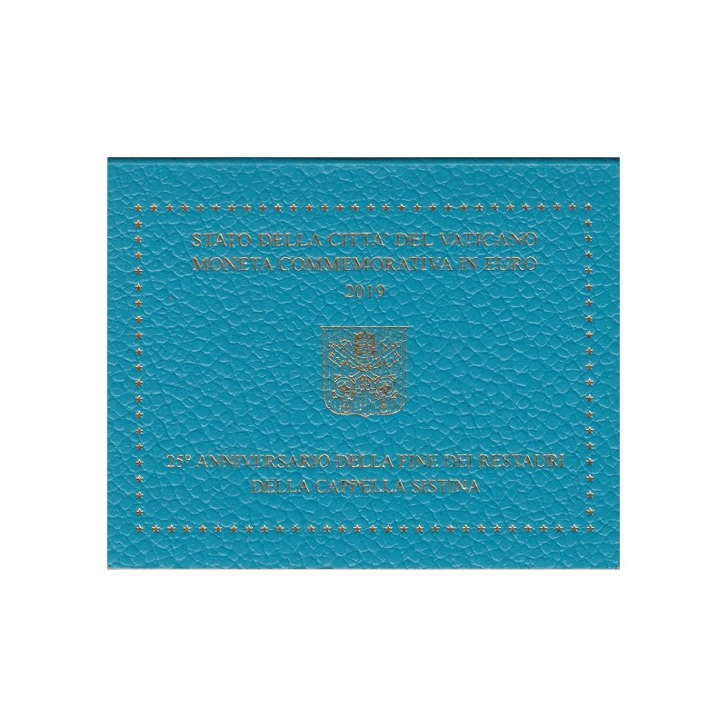 2019. 2 Euros Vaticano "Capilla Sixtina"