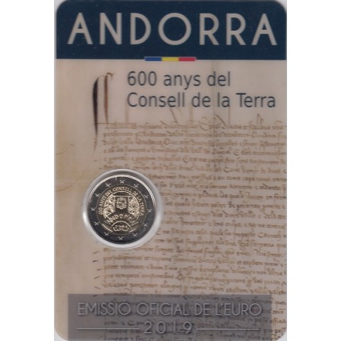 2019. 2 Euros Andorra "Consell Terra"