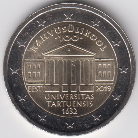 2019. 2 Euros Estonia "Universidad Tartu"