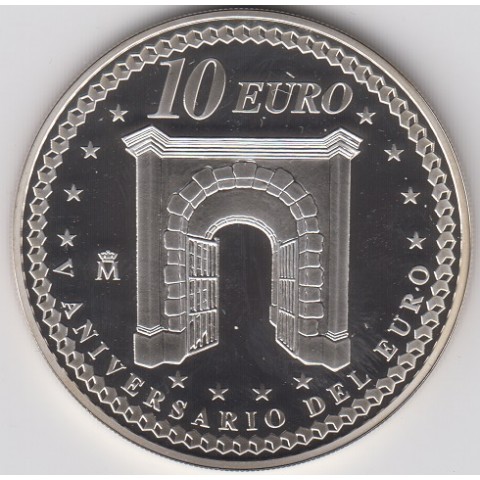 2007. V Aniversario euro. 10 euros "Cooperación"