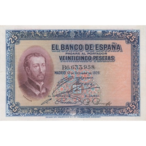 1926. 25 Ptas San Francisco Javier