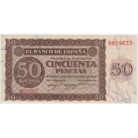 1936. 50 Ptas Burgos