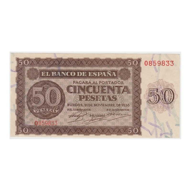 1936. 50 Ptas Burgos