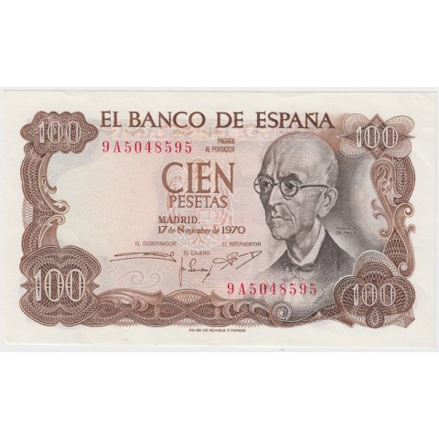 1970. 100 Ptas Manuel de Falla