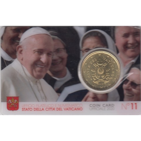 2020. coin card vaticano 50 ctms