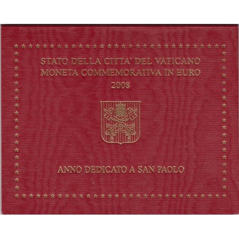 2008. 2 Euros Vaticano "San Pablo"